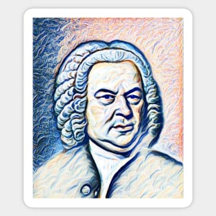 Johann Sebastian Bach Portrait | Johann Sebastian Bach Artwork 11 Sticker